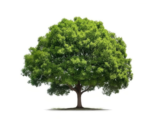Un árbol verde aislado IA generativa