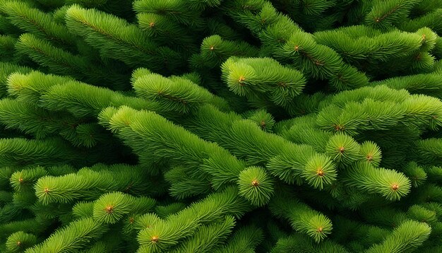 un árbol verde con muchas agujas y un árbol verde