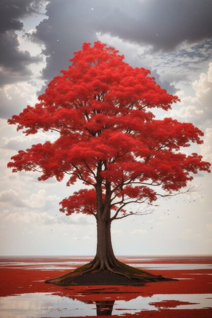 Foto Árbol verde y rojo