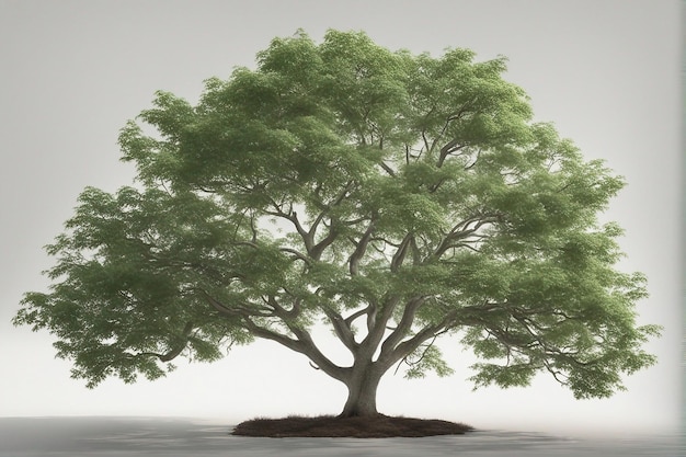 árbol verde único en el paisaje de pastizales y el entorno de verdor del parque árboles de fondo descargar