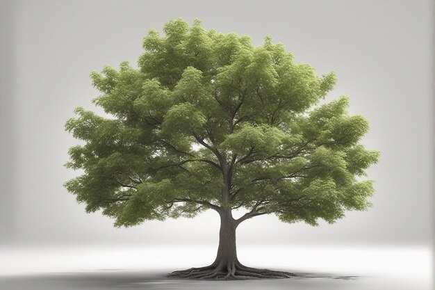 árbol verde único en el paisaje de pastizales y el entorno de verdor del parque árboles de fondo descargar