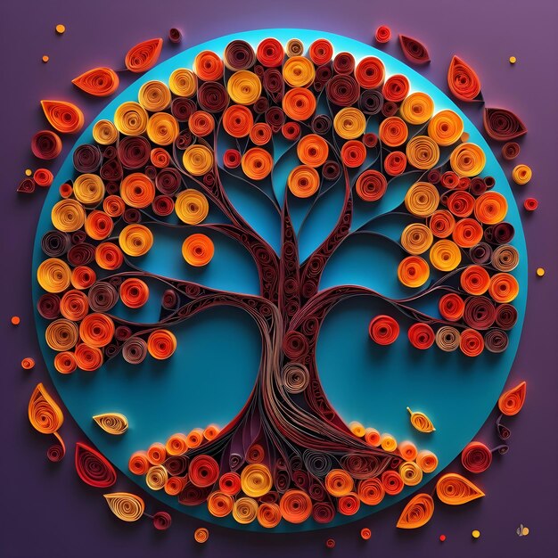 Foto Árbol de la vida quilling