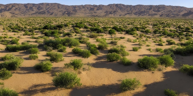 Una arboleda verde en medio del desierto