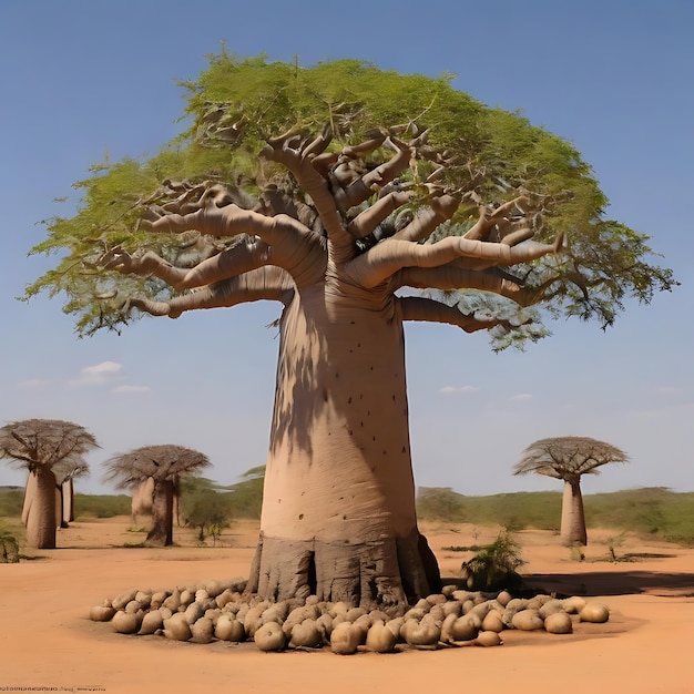 Foto Árboles de baobab generados por la ia