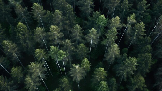 árboles en el bosque desde arriba