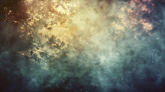 Foto Árboles en el bosque fondo abstracto con textura de película vieja imagen vintage