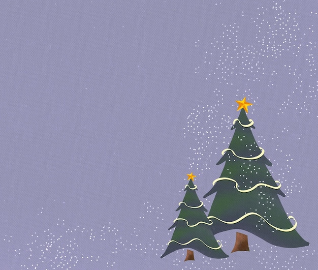 Árboles de Navidad dibujando foto de fondo en HD