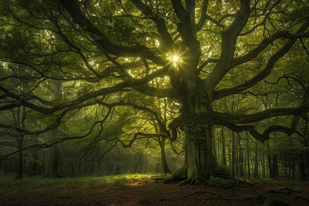 Arboreal Arcadia Idyllic Paradise in Forest Enchantment imagens ou fotos da floresta