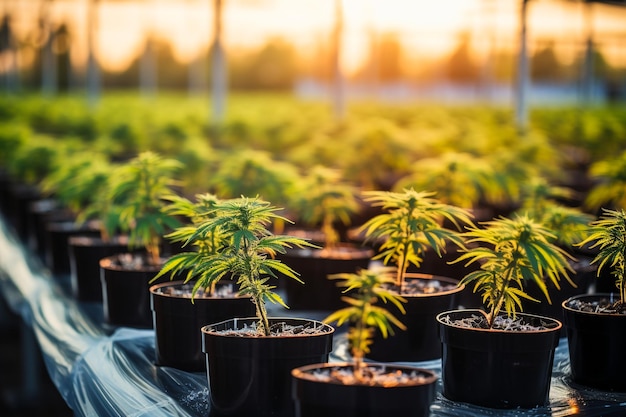 Arbusto de cannabis utilizado en medicina AI generativ
