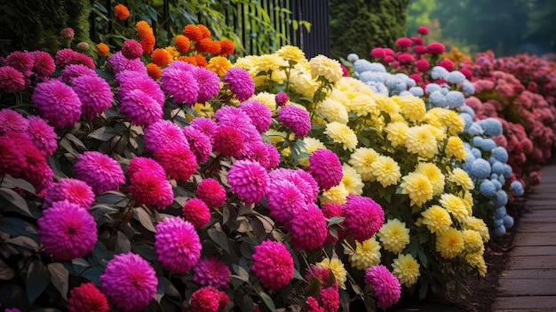 Los arbustos de flores de margaritas