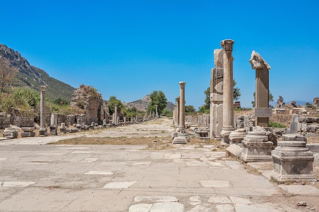 Arcadian Street Harbor Street im alten Ephesus, Türkei