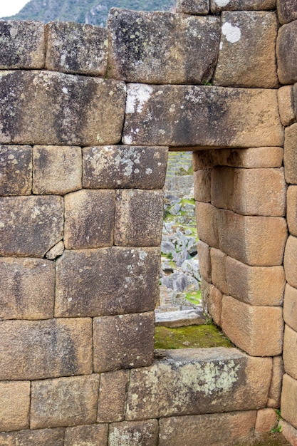 Archäologische Überreste von Machu Picchu in den Bergen von Cusco. Peru