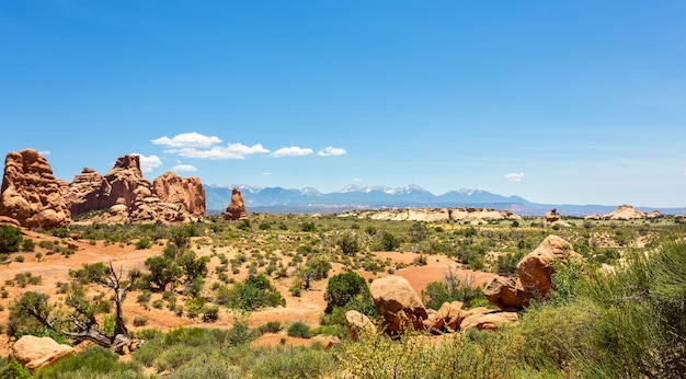 Arches-Nationalparklandschaft am sonnigen Tag