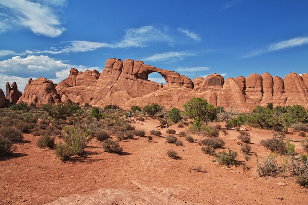 Arches valley, em utah, eua