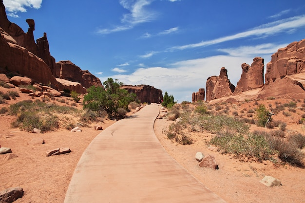 Arches valley, em utah, eua