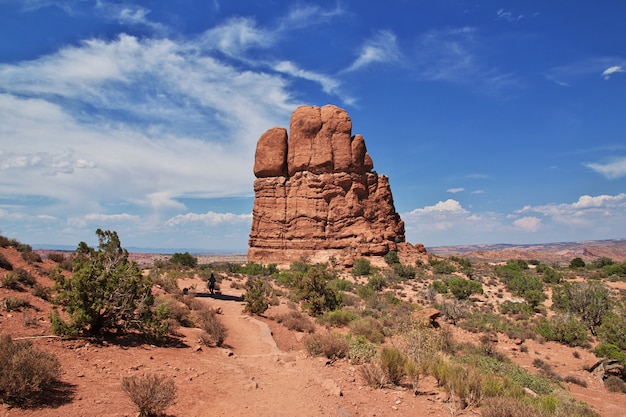 Arches valley, em utah, eua