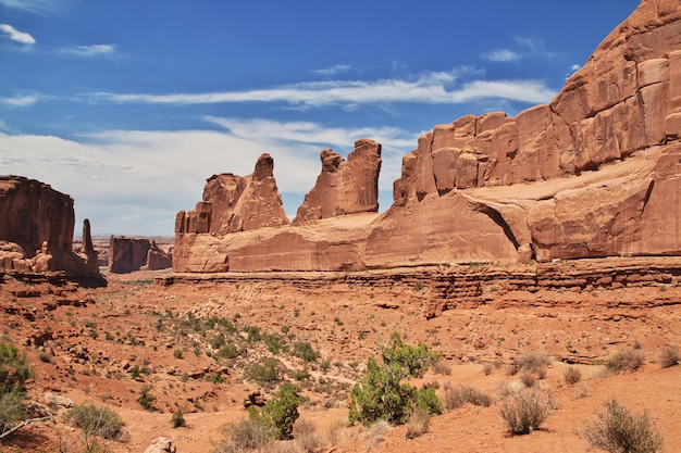 Arches valley, em utah, eua