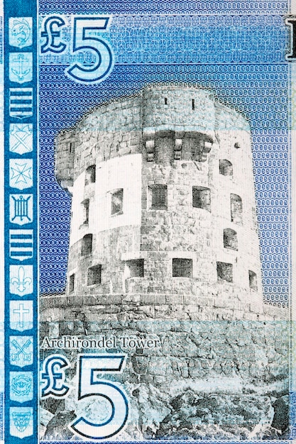 Archirondel Tower de Jersey dinero libras