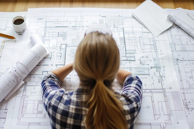 Architekt Hausplan Blueprint Erzeugen von KI