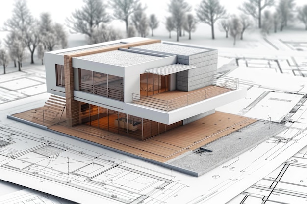Architekt plant das Dach Generate Ai