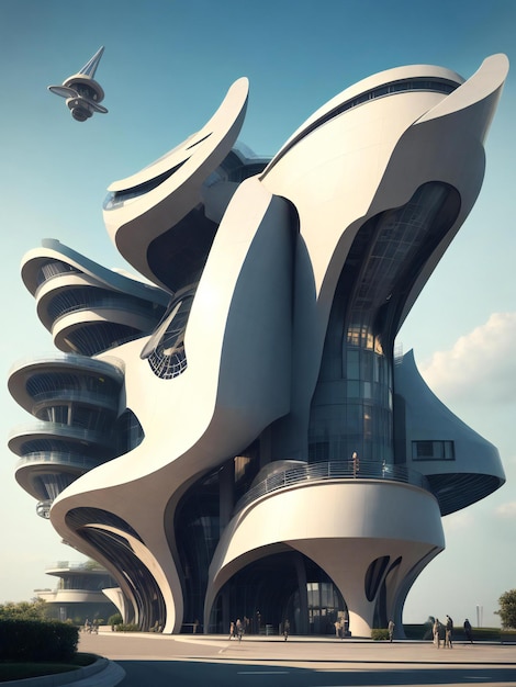 Foto architektur des futurismus