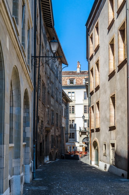 Architektur in der Altstadt von Genf, Schweiz