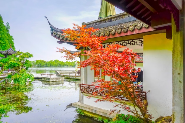 Architekturlandschaft der chinesischen klassischen Gärten