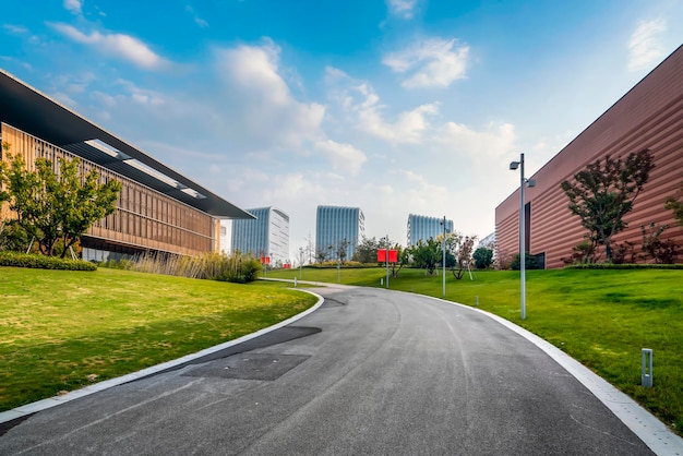 Architekturlandschaft der modernen Stadt von Jining, China