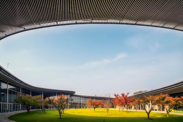 Architekturlandschaft der modernen Stadt von Jining, China