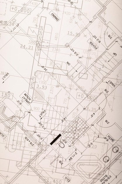 Foto architekturzeichnung