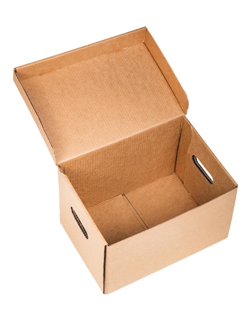 Archiv-Aufbewahrungsbox aus Karton mit offenem Deckel