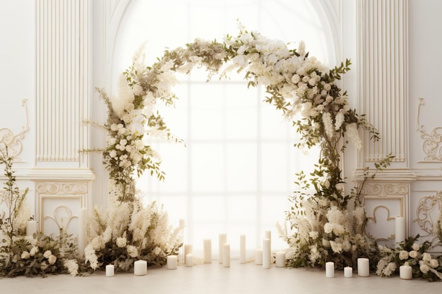 Arco de bodas con flores