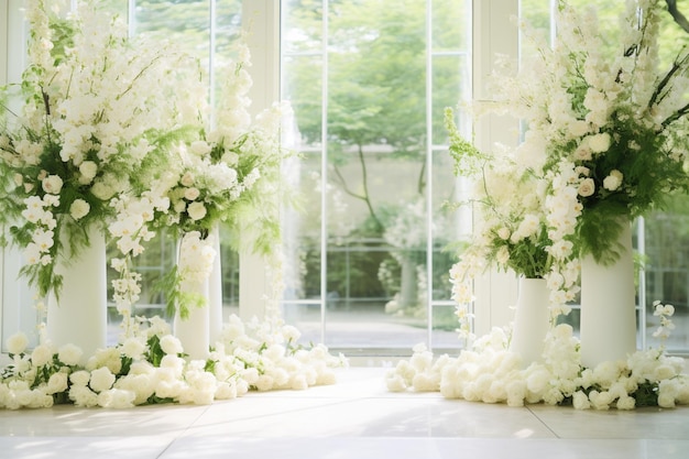 Arco de bodas con flores