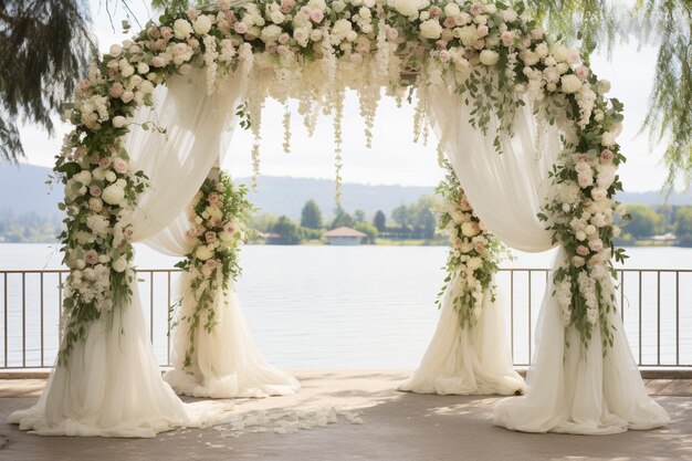 Arco de bodas con flores