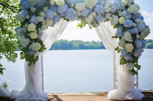 Arco de bodas con flores