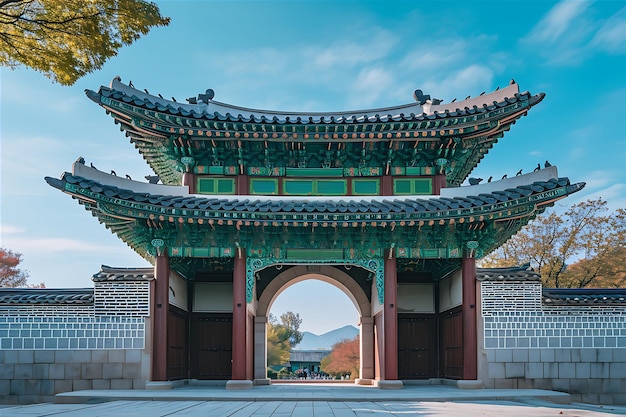 Arco coreano en el Palacio de Cheonggyecheon