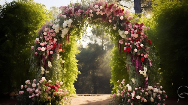 Arco da Cerimônia de Casamento do Jardim