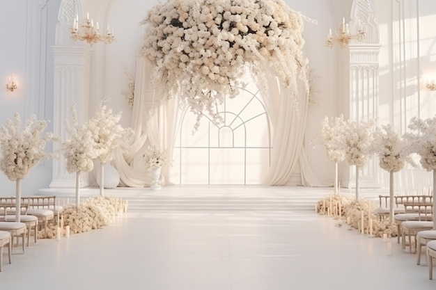 Arco de casamento com flores