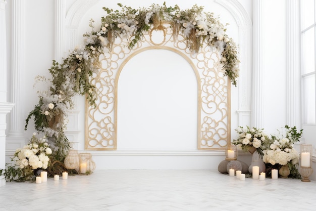 Arco de casamento com flores