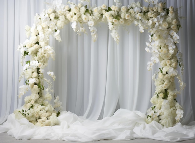 Arco de casamento com flores