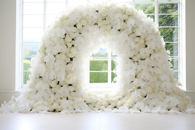 Arco de casamento com flores