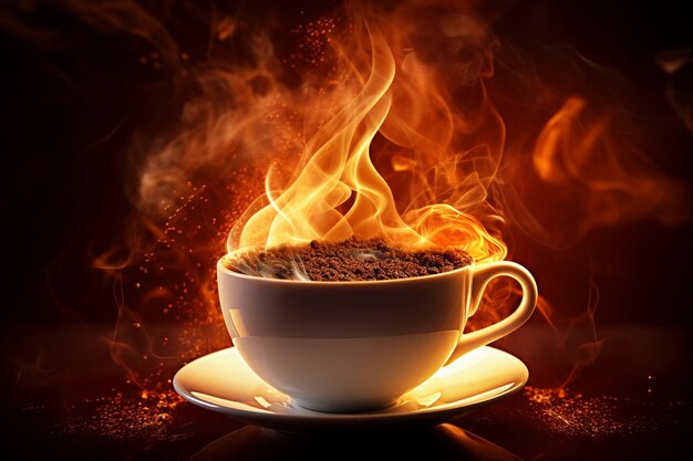 Foto arco de fundo de café quente