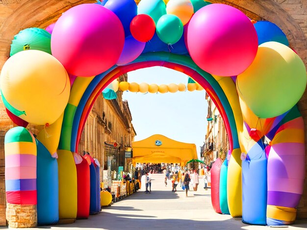 Foto arco de globos medio arco hd pbhoto download