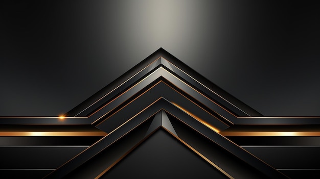 arco de luxo linha de ouro fundo VIP com textura de metal preto