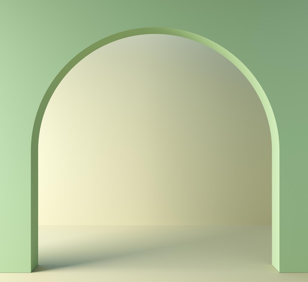 Arco de menta verde claro no quarto