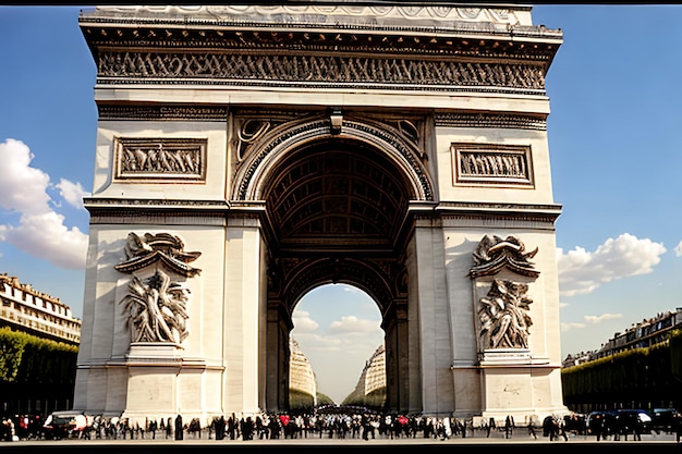 Foto arco do triunfo paris frança