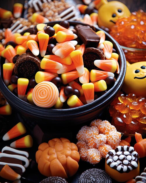 El arco de los dulces de Halloween Candy Corn