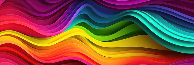 Arco iris abstracto colores formas onduladas papel colorido fondo Multi capas color textura 3D