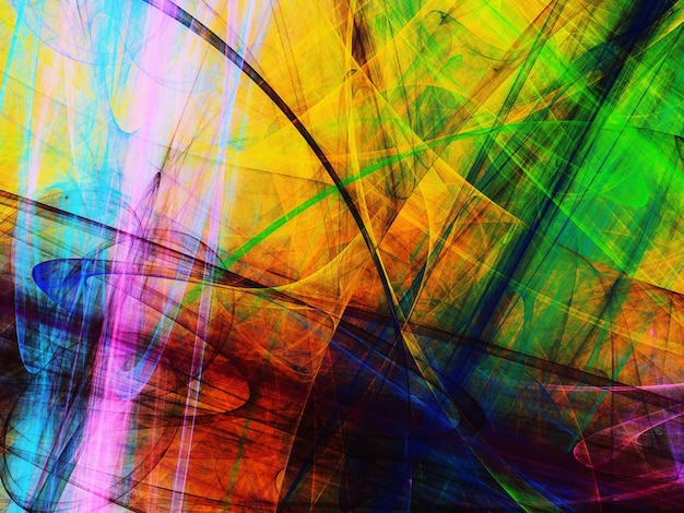 arco iris abstracto fondo fractal ilustración de renderización en 3D