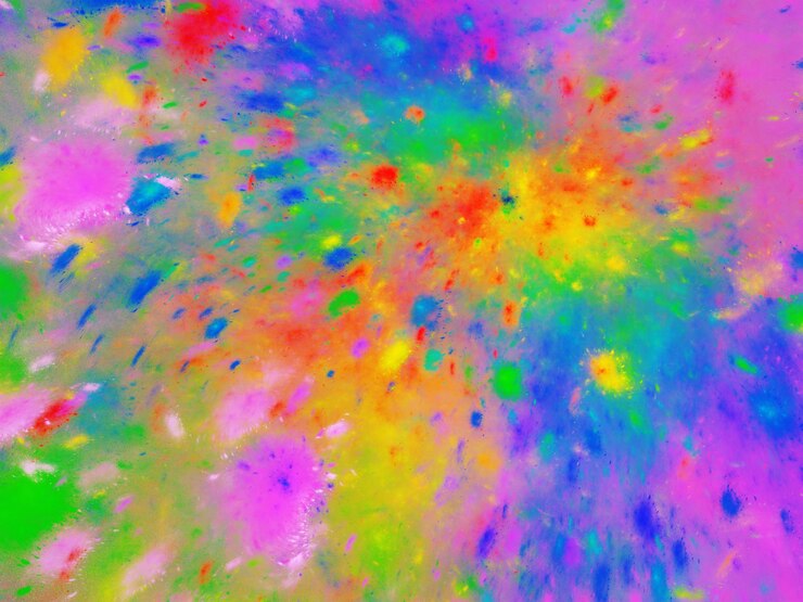 Foto arco iris abstracto fondo fractal ilustración de renderización en 3d